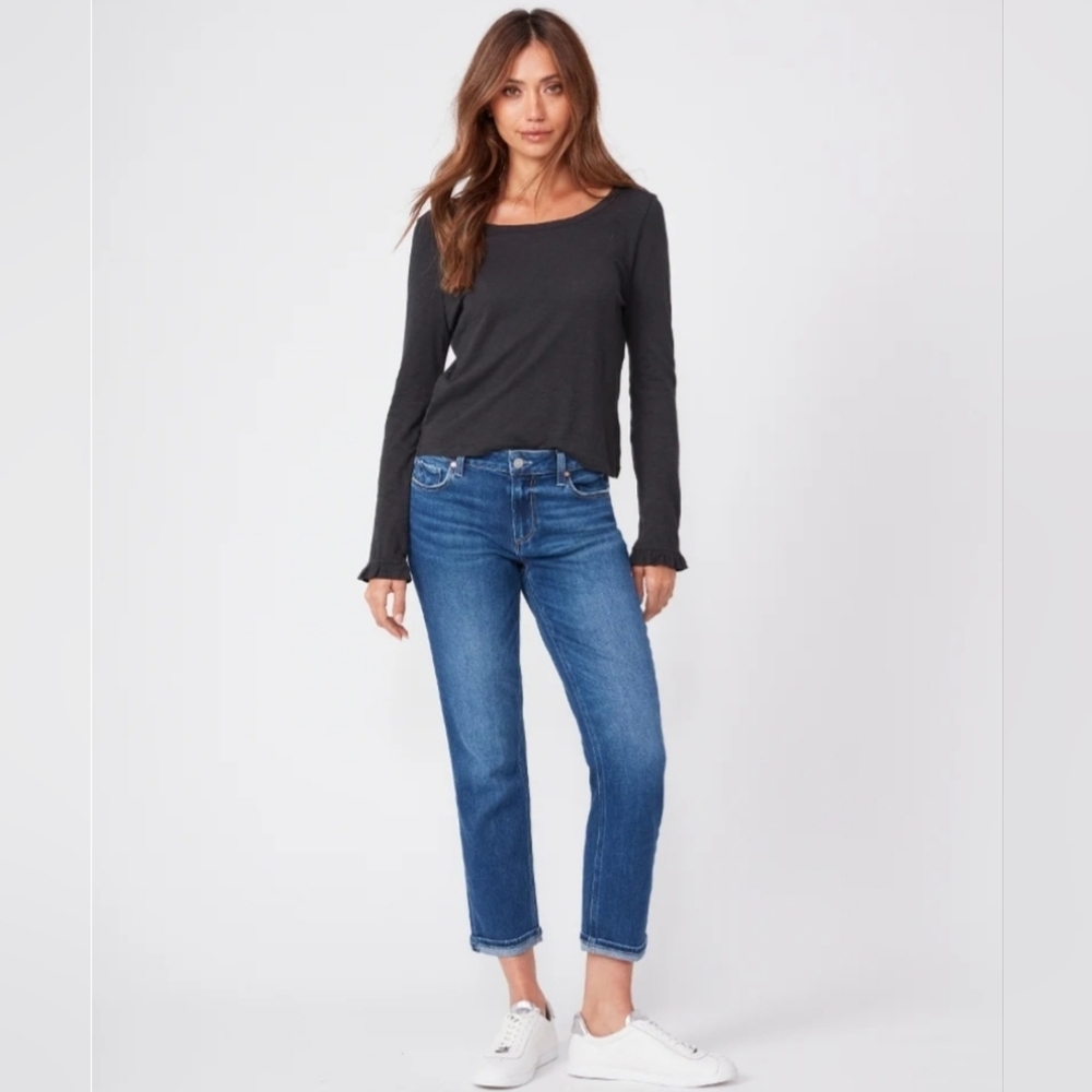 ❤️ NWOT! PAIGE BRIGITTE SLIM BOYFRIEND JEANS - TRANSCEND VINTAGE DENIM, 14 (32)